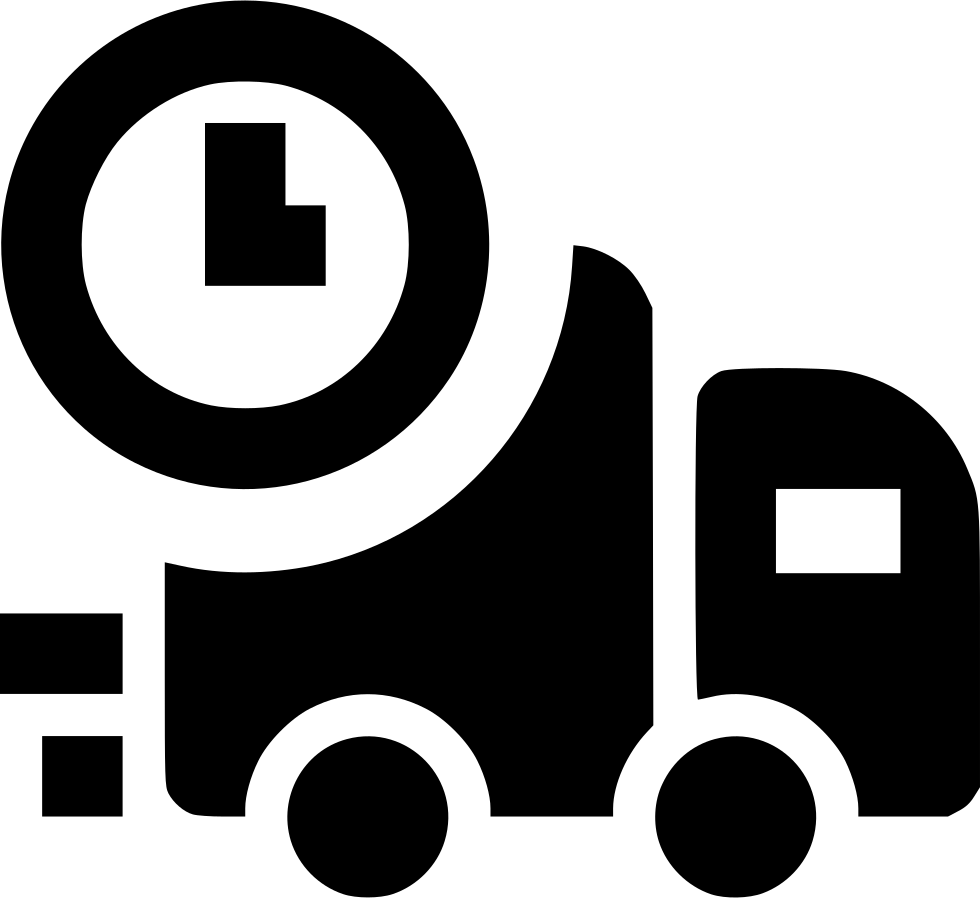 Shipping Truck Delivery Time - Time Delivery Icon Free (980x898), Png Download