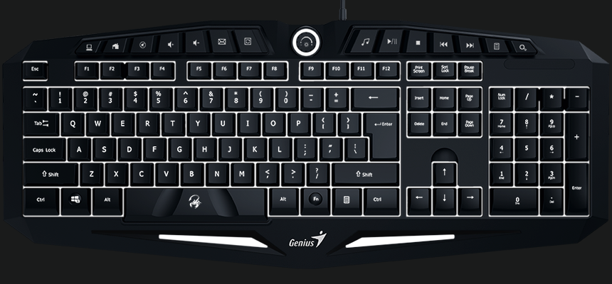 Genius Gamingkeyboard K9 - Vigor Gk40 Gaming Keyboard (860x400), Png Download