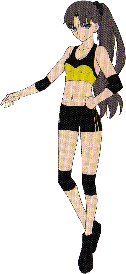 Rin Tohsaka Gym - Rin Tohsaka 19 (450x943), Png Download