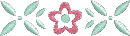 Flor Com Folhinhas Borda - Flor Borda (600x600), Png Download