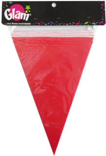 Guirnalda 10 Banderines Rojo Glam - Garland (350x350), Png Download