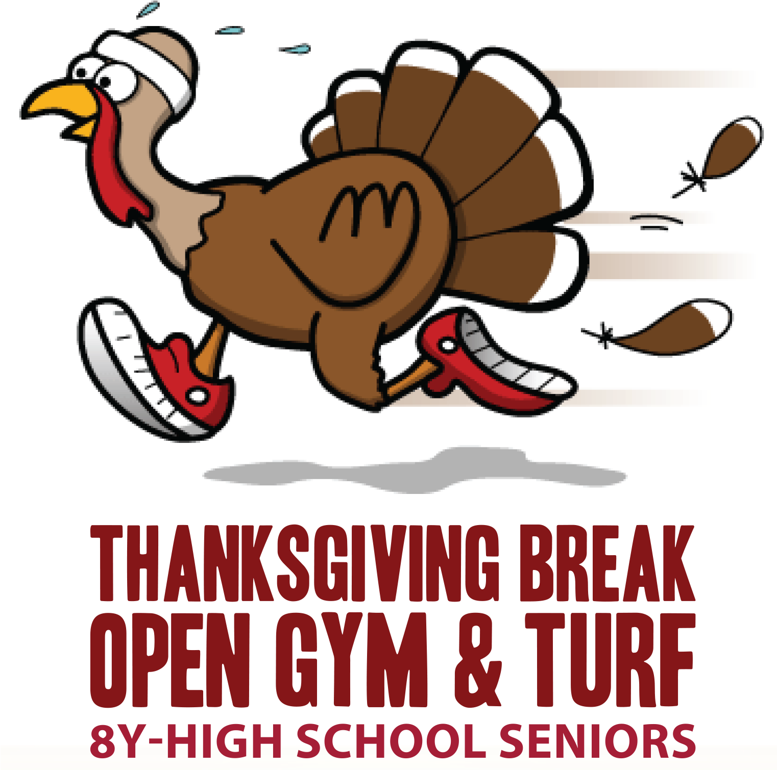 Take Your Kids To The Arc During Their Thanksgiving - Running Turkey (1521x1520), Png Download