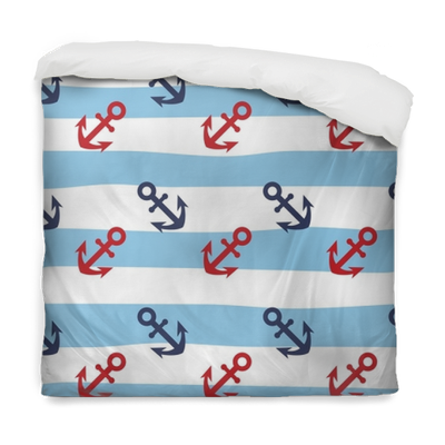 Watercolor Hand Drawn Seamless Pattern With Red, Blue - Mattress Pad (400x400), Png Download