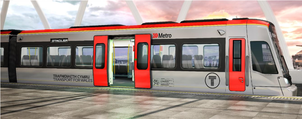 Electrification Of Commuter Routes Radiating From Cardiff, - Stadler Citylink Tram Train (1024x768), Png Download