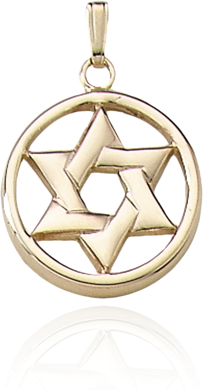 Open Circle Interlocking Star Of David Pendant - Locket (1500x1500), Png Download