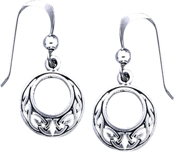 Celtic Knotwork Eternity Open Circle Earrings - Earrings (555x555), Png Download