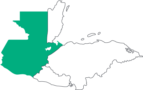 Guatemala - Guatemala Map Blue (500x318), Png Download