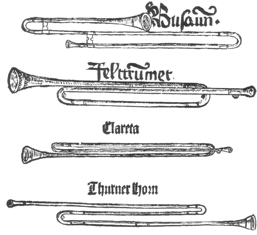 Virdung 1511 Musica Getutscht - Wind Instruments Of Medieval Period (846x768), Png Download
