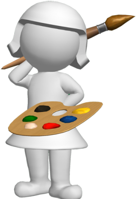 3d Women Drawing - Painting (300x400), Png Download