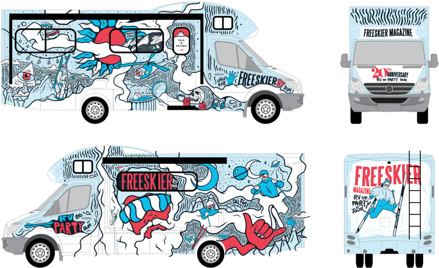 Rv-artwork V3 Copy2 - Recreational Vehicle (1000x625), Png Download