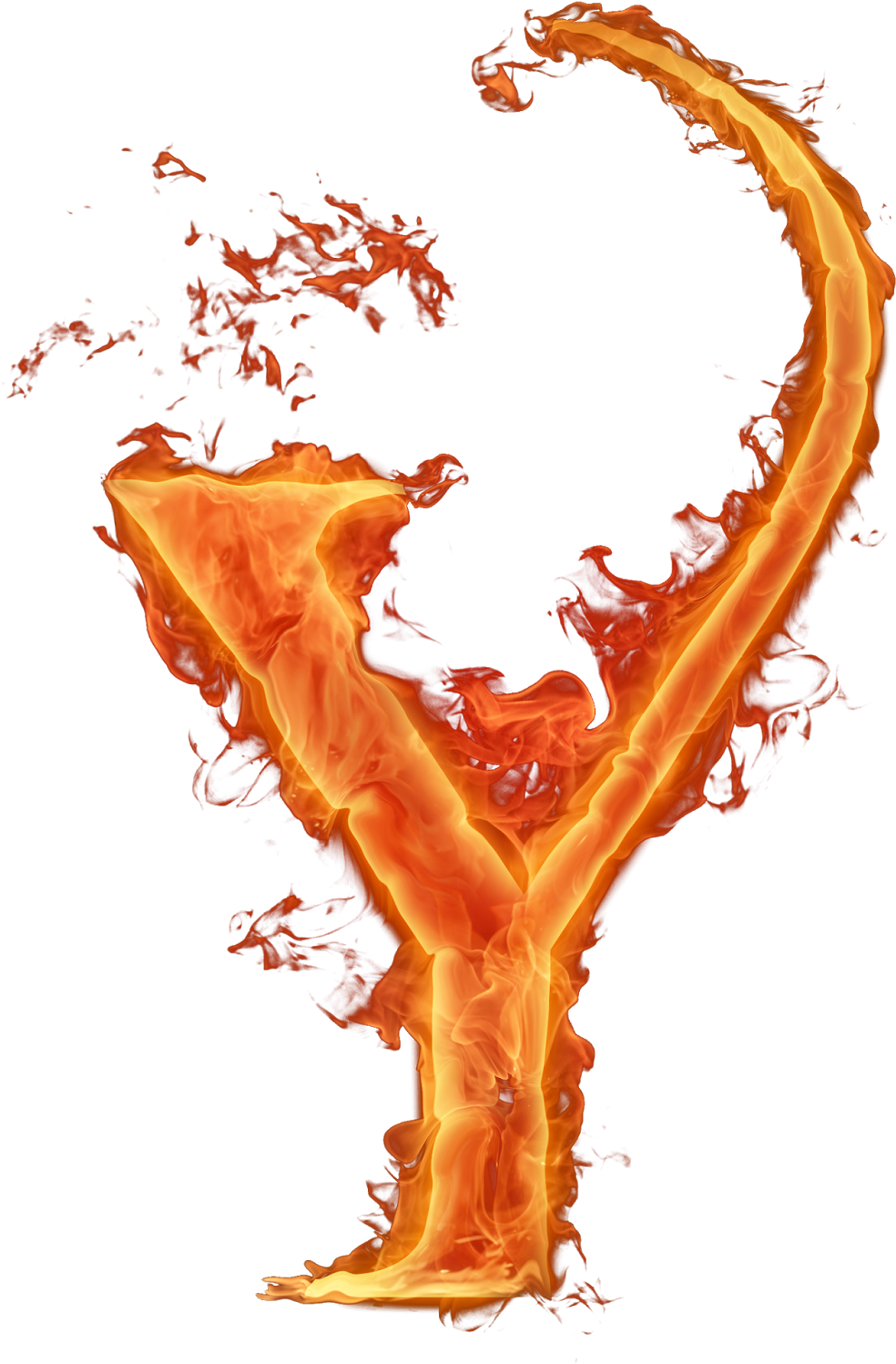Letter Y Png Free Download - Letra Y Fuego Png (1227x1600), Png Download