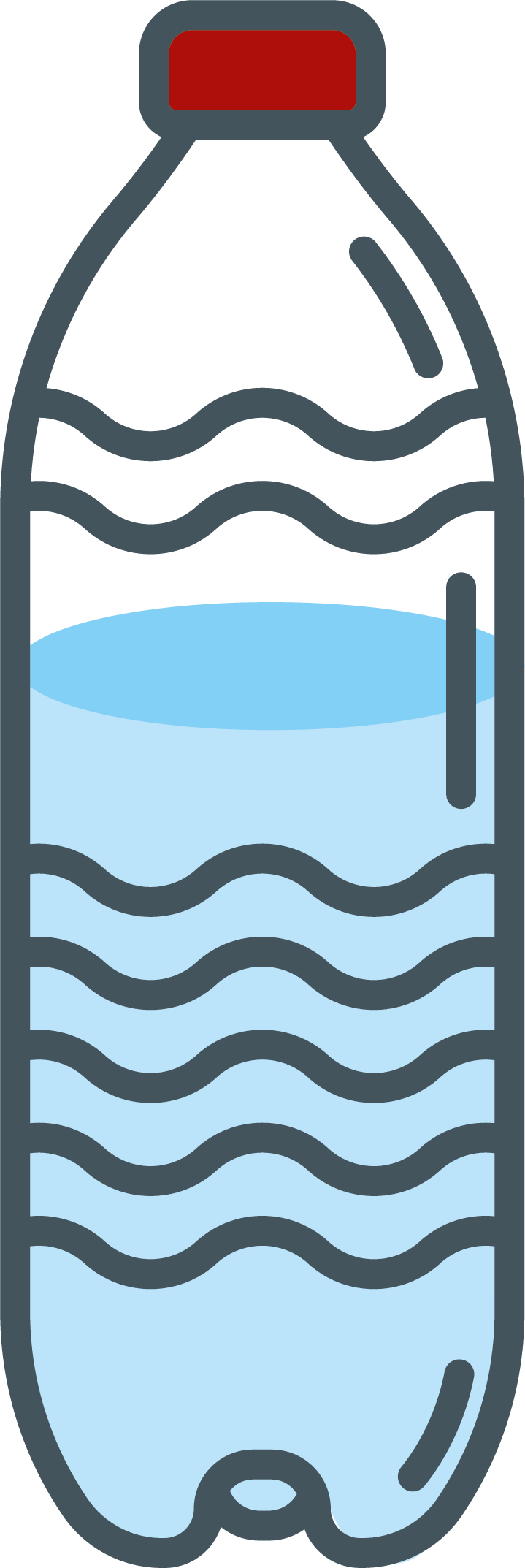 Agua - Plastic Bottle Clipart Black And White (719x2146), Png Download