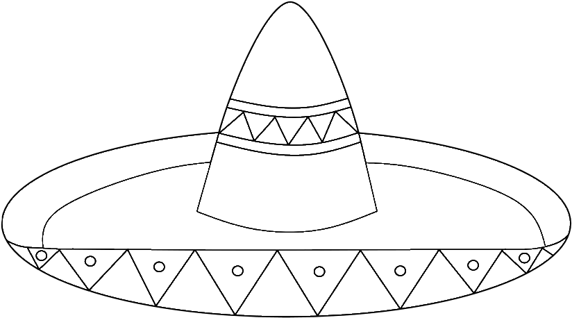 Black Sombrero Clipart - Sombrero (834x500), Png Download