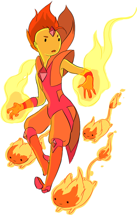Flame Prince With Flambits - Hora De Aventura Principe Flama (480x752), Png Download