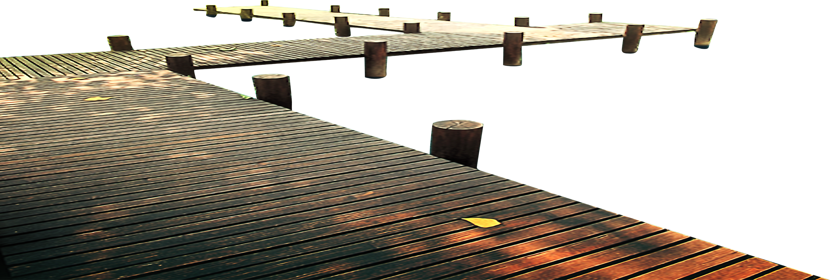 Puente De Madera Bridge - Wood Bridge Png (2701x914), Png Download