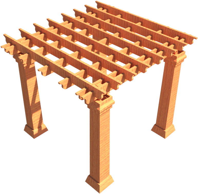 Pergola De Madera Png (1000x958), Png Download