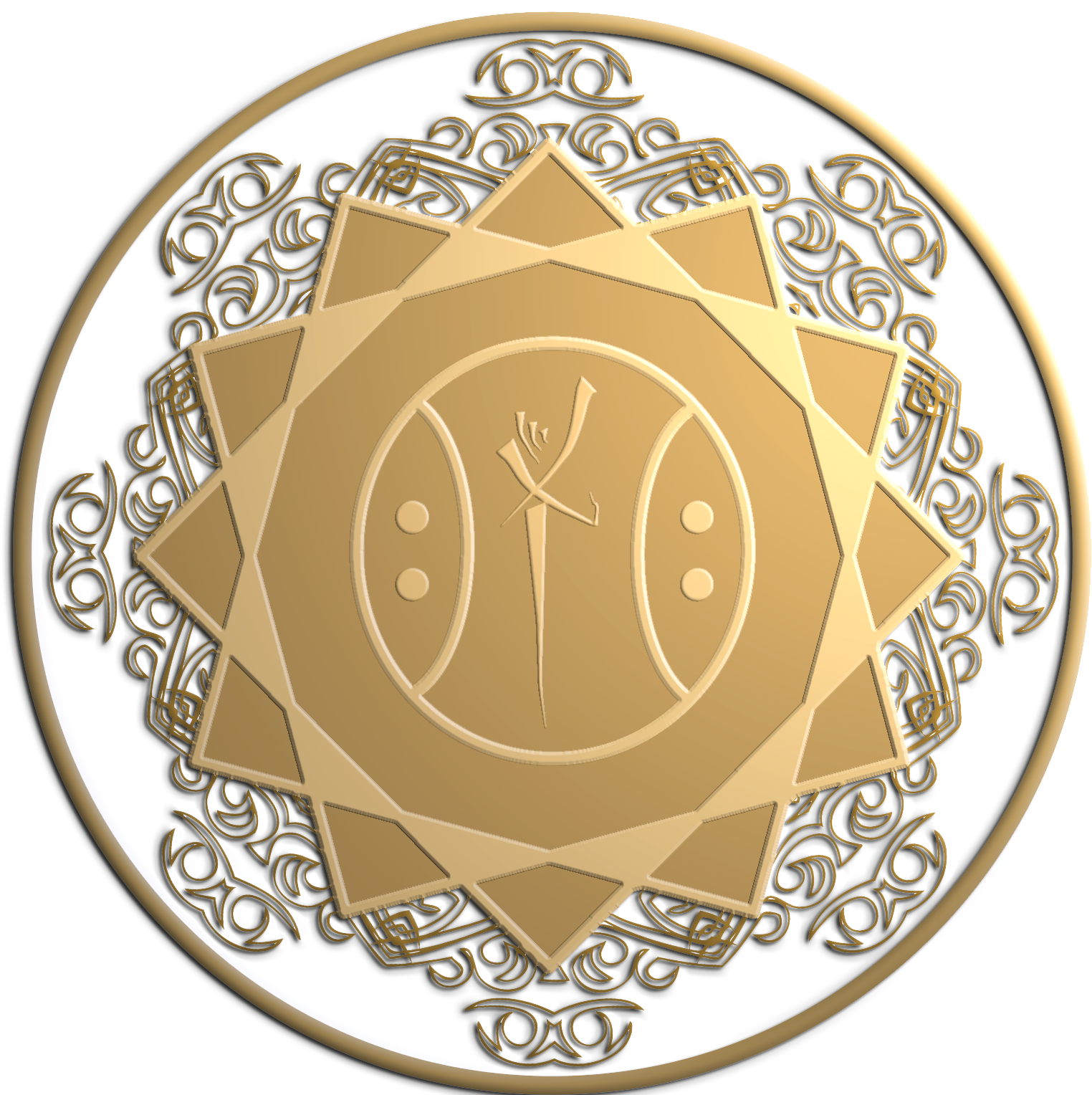 El Medallón Dorado - Circle (1534x1560), Png Download