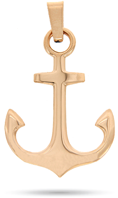 Dije Ancla Oro (446x446), Png Download