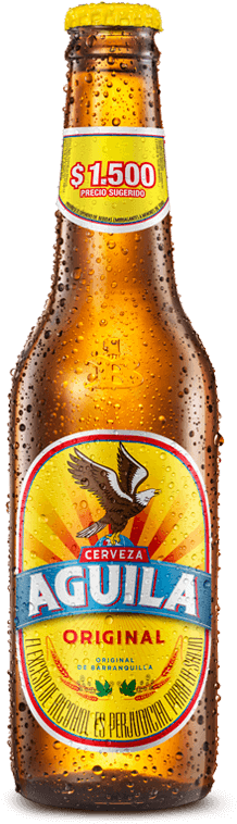 330ml Retornable - Botella De Cerveza Aguila (360x780), Png Download