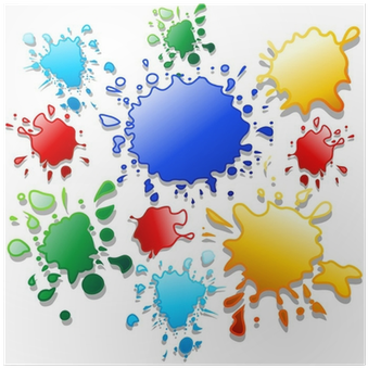 Póster Manchas De Pintura Colores De Pintura Colores - Paint (400x400), Png Download