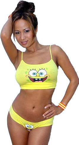 Hot Girl 3 - Sports Bra (267x489), Png Download