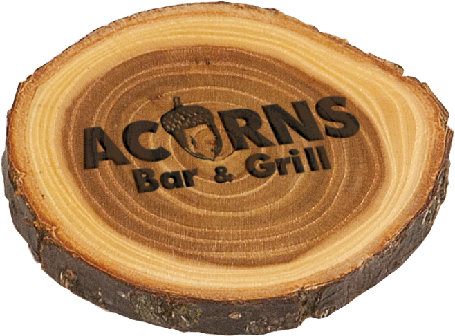 6c704-a Wood Log Coaster - Engraved Wood Coasters (675x507), Png Download