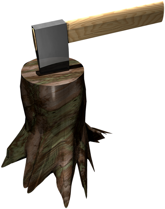 Axe, Log, Png, Isolated, Tribe, Woodworks, Wood Chop - Miniature Axe And Log (960x720), Png Download