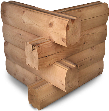 The White Log Home Advantage - White Log Homes (400x364), Png Download