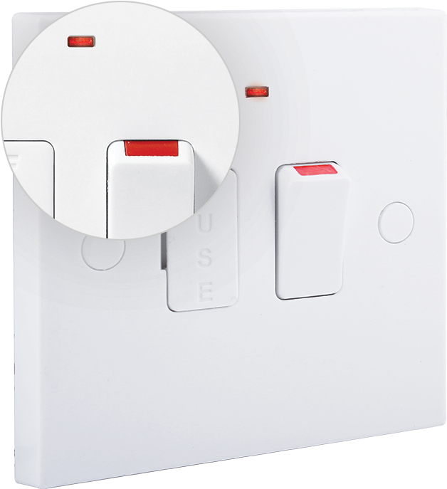 Screw Covers For Sleek Appearance Flush Power Led And - Nexus 852 13a Moulded Switched Fused Connection Unit (800x800), Png Download