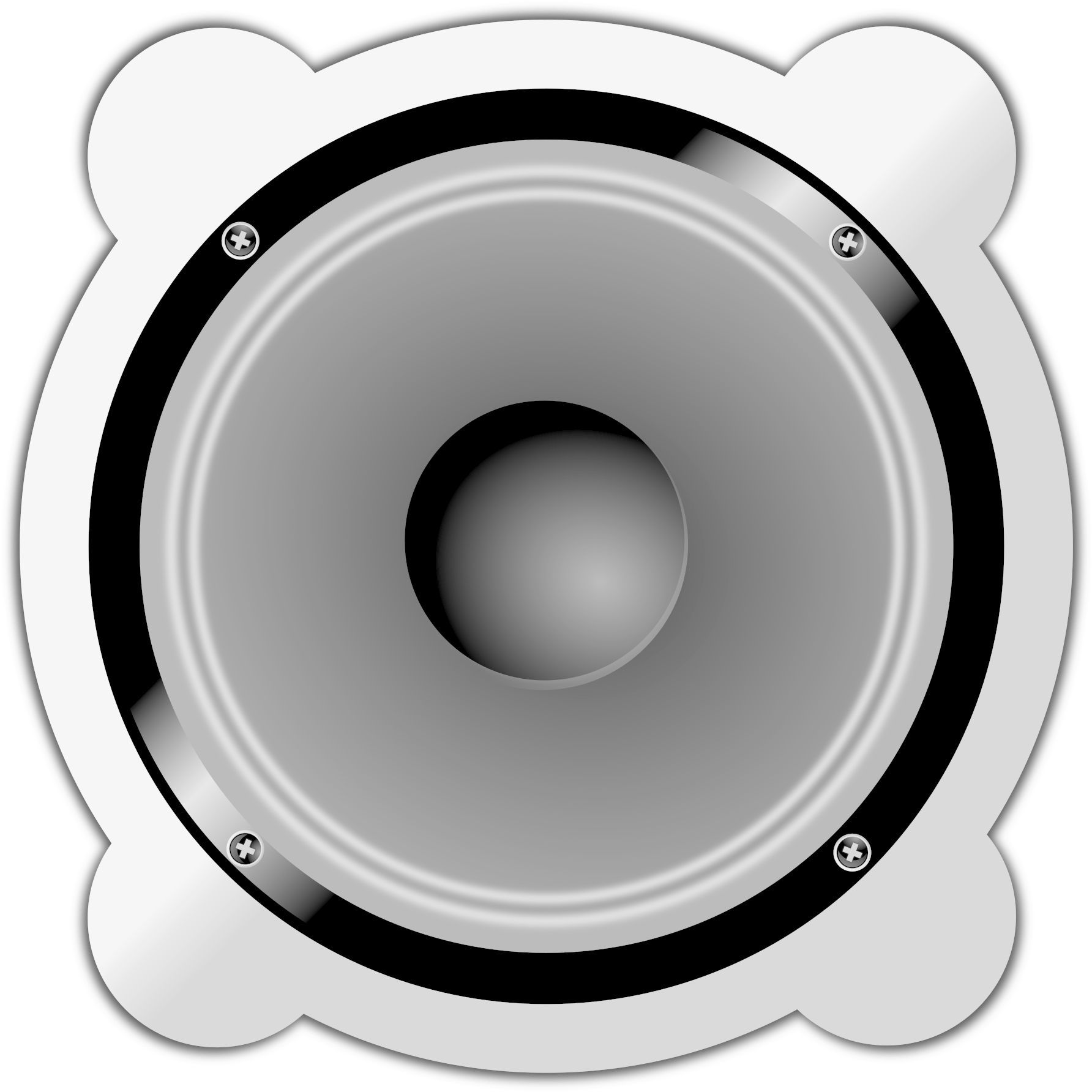 Speaker Clip Royalty Free - Stereo Speakers Large Tote Bag, Adult Unisex, Natural, (2400x2400), Png Download