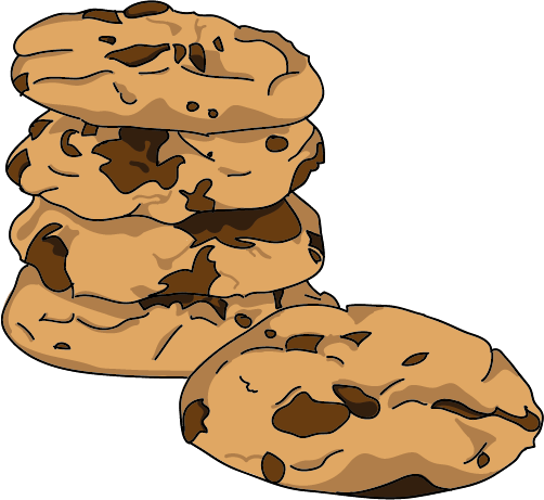 Chocolate Chip Cookies Clipart Png (502x461), Png Download