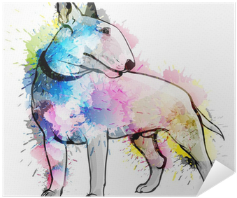 Bull Terrier Art Clip (400x400), Png Download