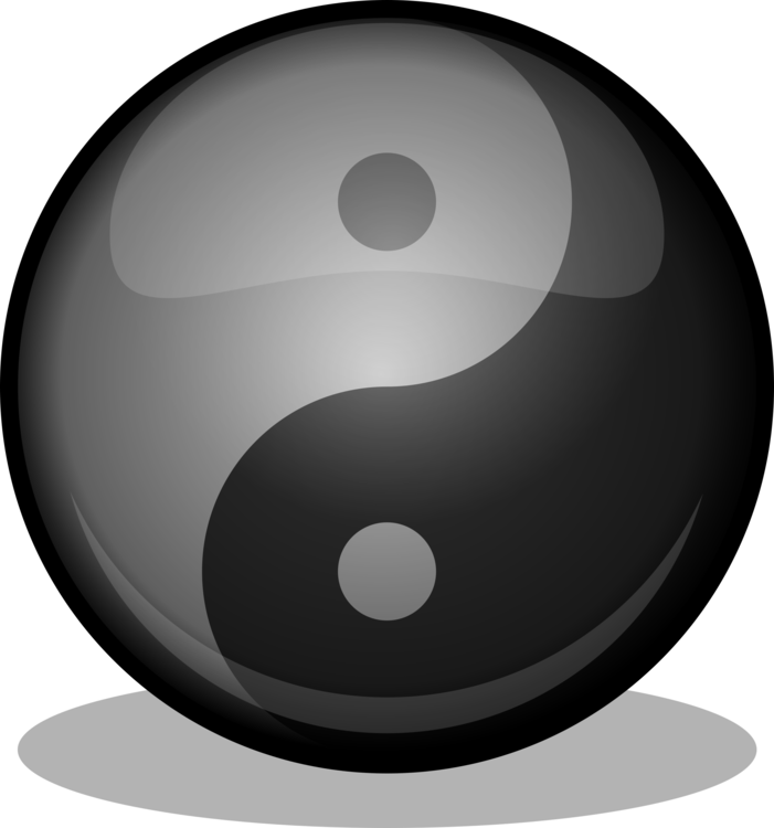 Yin And Yang Drawing Taoism Taijitu Visual Arts - Symbole Tao Png (701x750), Png Download