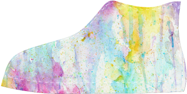 Watercolor Drips Aquila High Top Microfiber Leather - Sock (500x500), Png Download