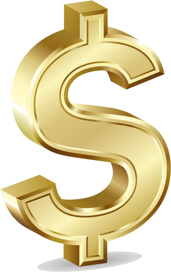Gold Dollar Sign Transparent Background - Gold Dollar Sign Transparent (1000x983), Png Download