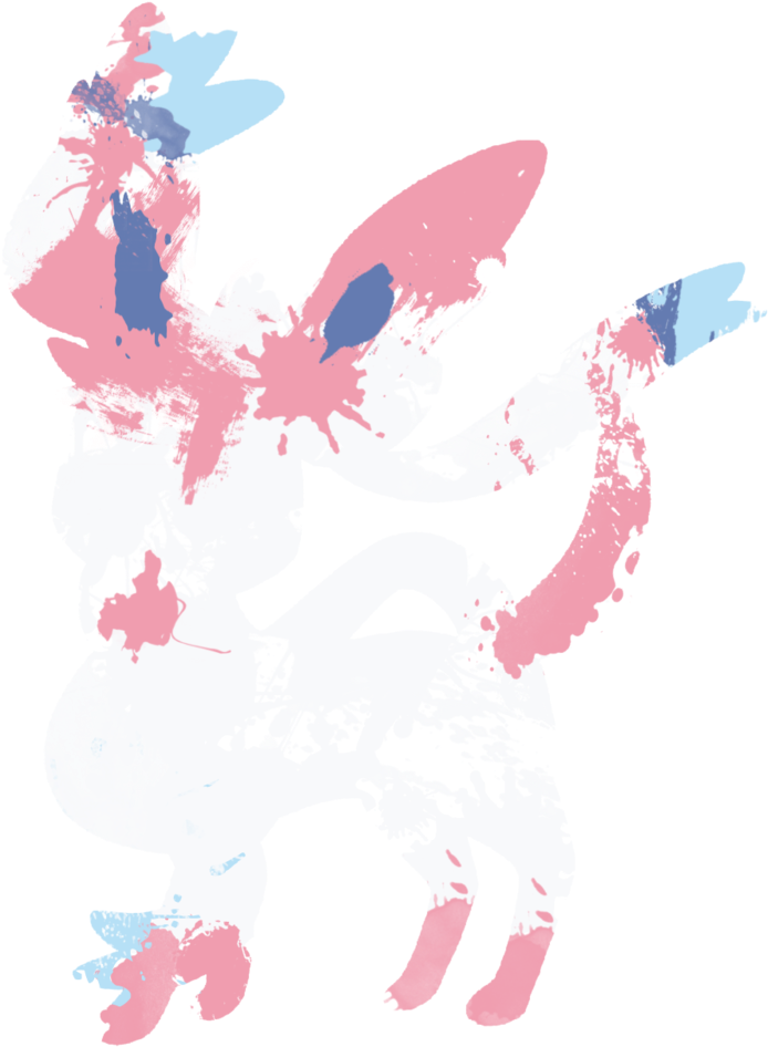 Sylveon Paint Splatter Graphics By Hollyshobbies On - Transparent Paints Splatter (798x1000), Png Download