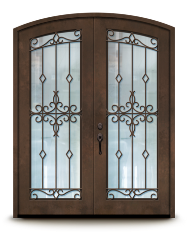 Classic - Double Doors - Eyebrow Arch - Casa Png (400x483), Png Download