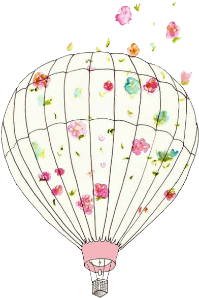 36 Images About Σνєяℓαуѕ~ On We Heart It - Transparent Hot Air Balloon Graphics (500x673), Png Download