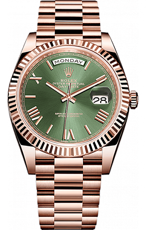 Rolex Oyster Perpetual Day-date 40 18kt Everose Gold - Rolex 60th Anniversary President (299x470), Png Download
