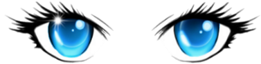 Anime Girl Eyes Png - Anime Face Blue Eyes (420x420), Png Download