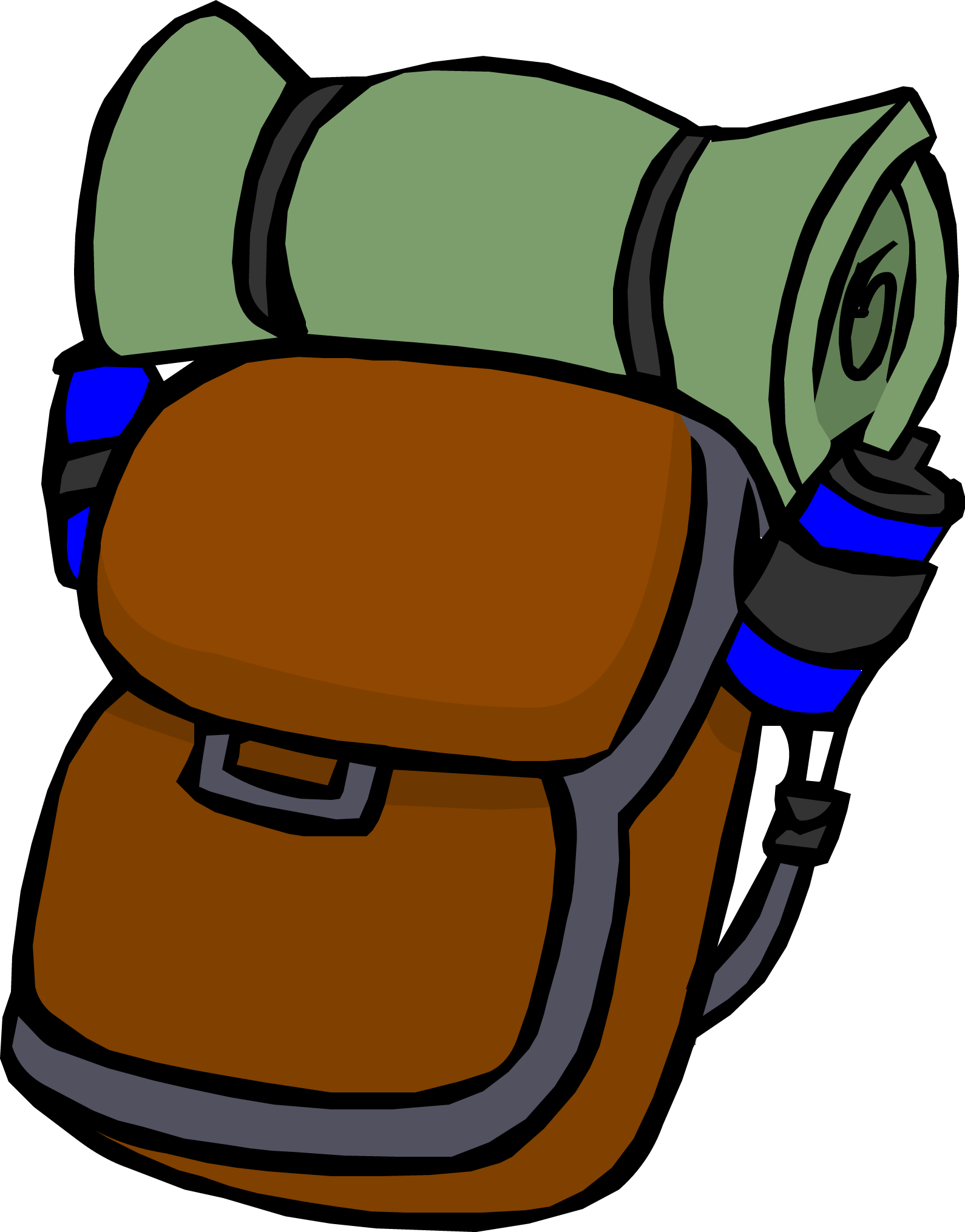 Hiking Backpack - Png - Club Penguin Backpack (1590x2030), Png Download