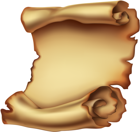 Old Scroll Paper Png Clip Art Image - Old Scroll Paper (600x570), Png Download