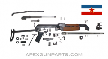 Yugoslavian M70ab2 Underfolder Parts Set, W/*very Good* - Ak-47 (350x377), Png Download