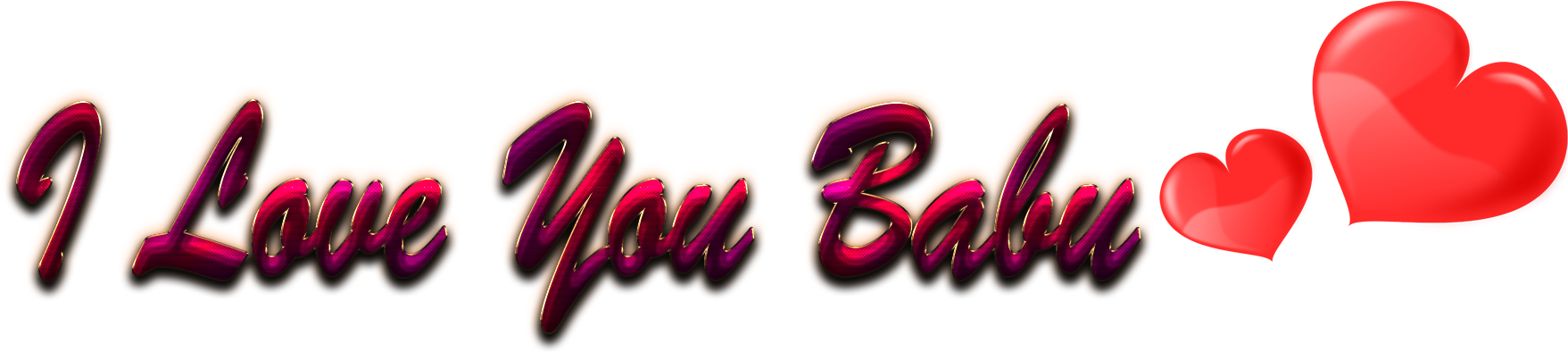 I Love You Babu Red Heart Png - Heart (1920x1200), Png Download