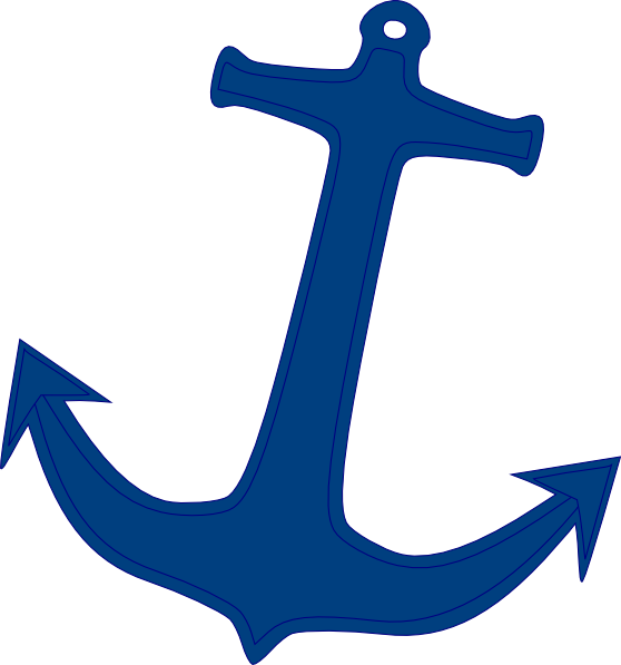 Navy Anchor Svg Clip Arts 558 X 597 Px (558x597), Png Download