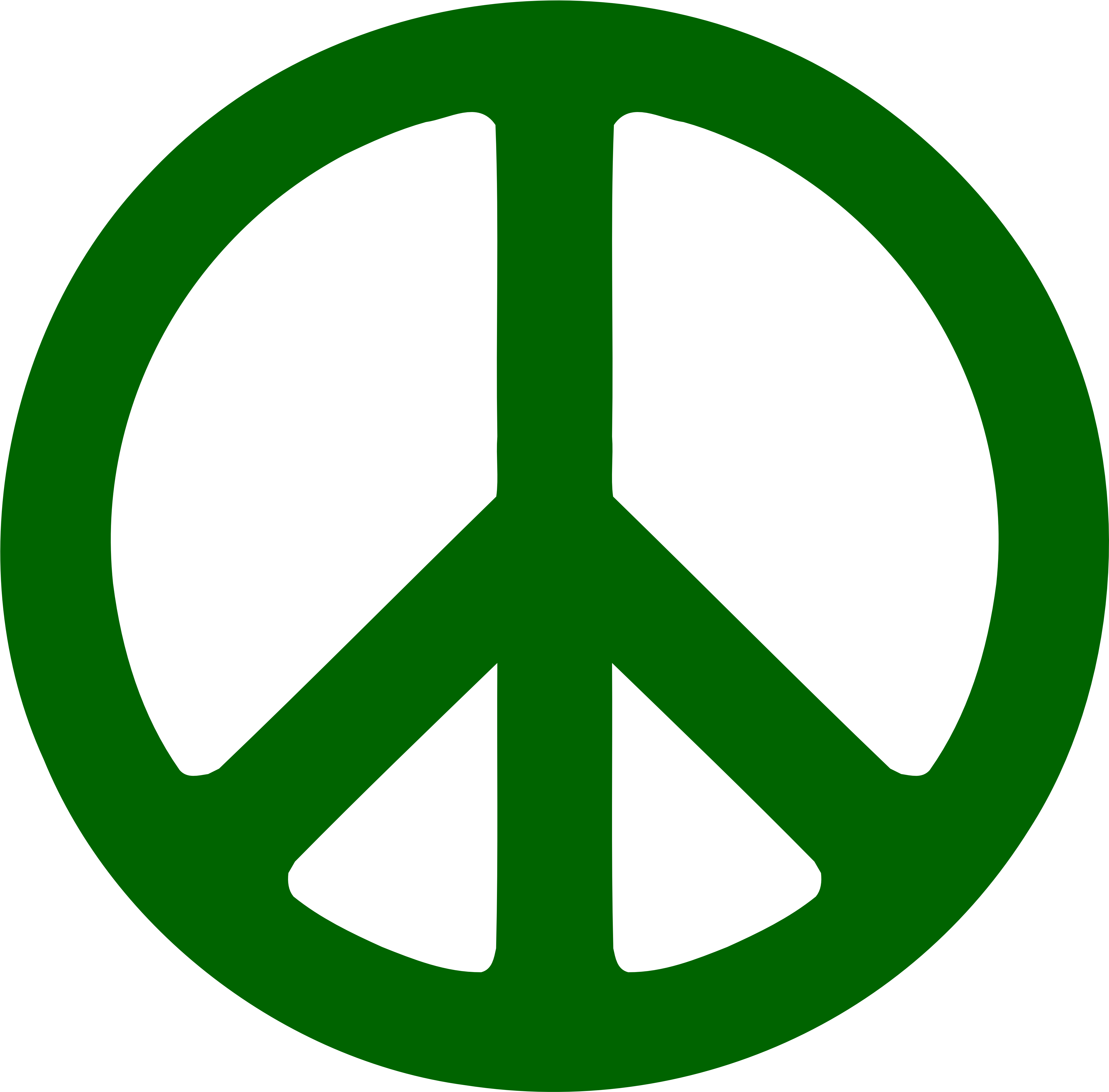 This Free Icons Png Design Of Green Peace Symbol, Black (2400x2400), Png Download