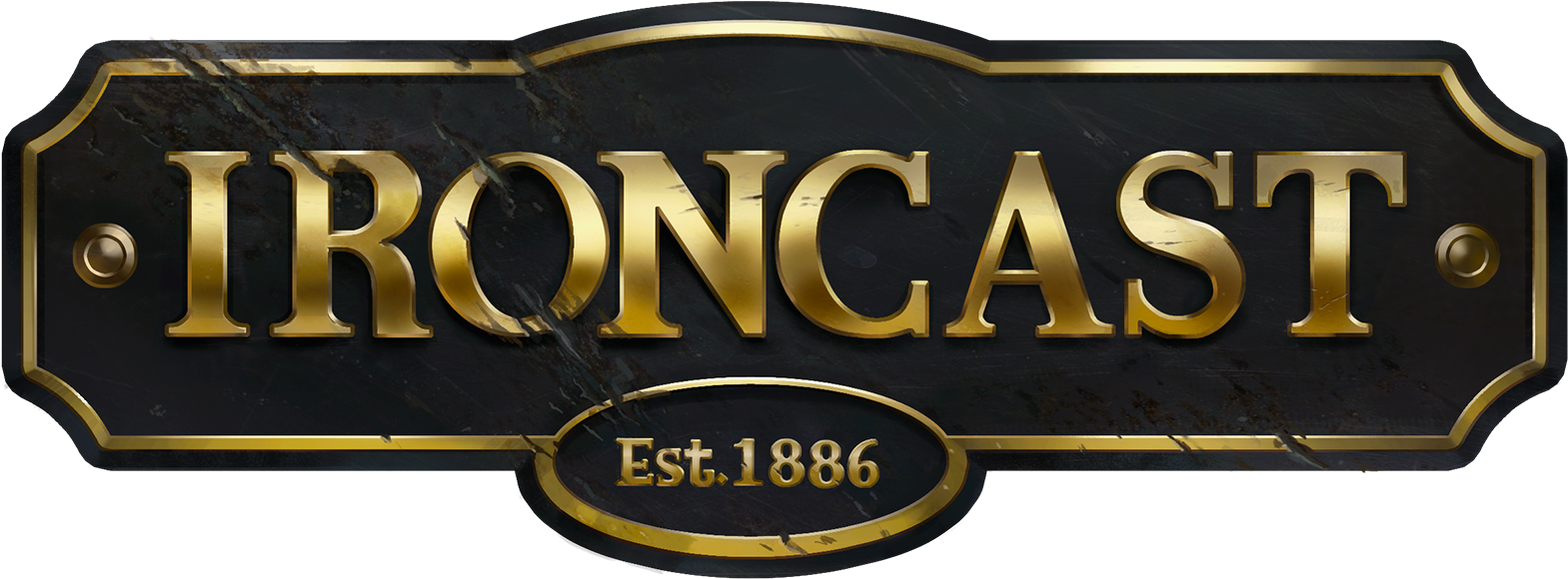 Ironcast Large Logo - Label (1600x745), Png Download