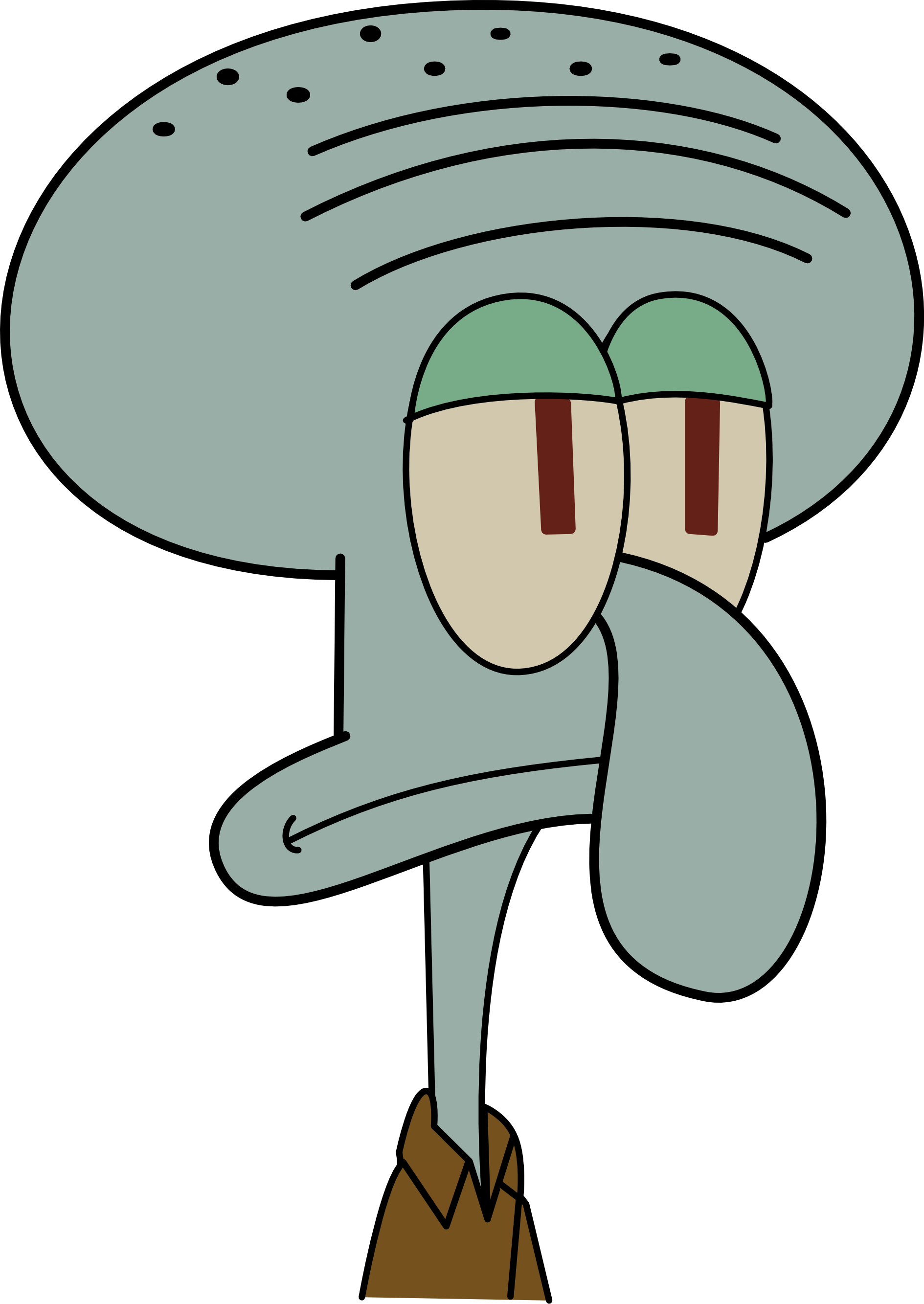 Post - Squidward Png (1889x2666), Png Download