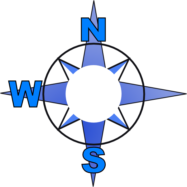 East Clipart Compass Rose - East Clipart (600x600), Png Download