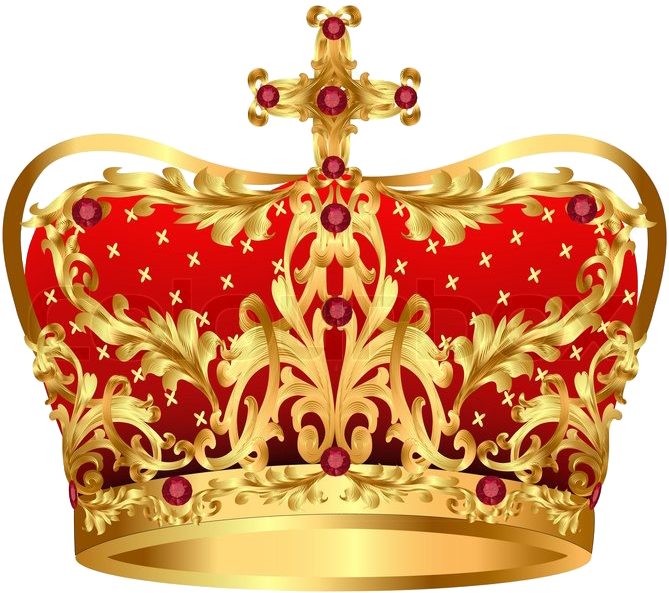 Red And Gold Crown (800x800), Png Download